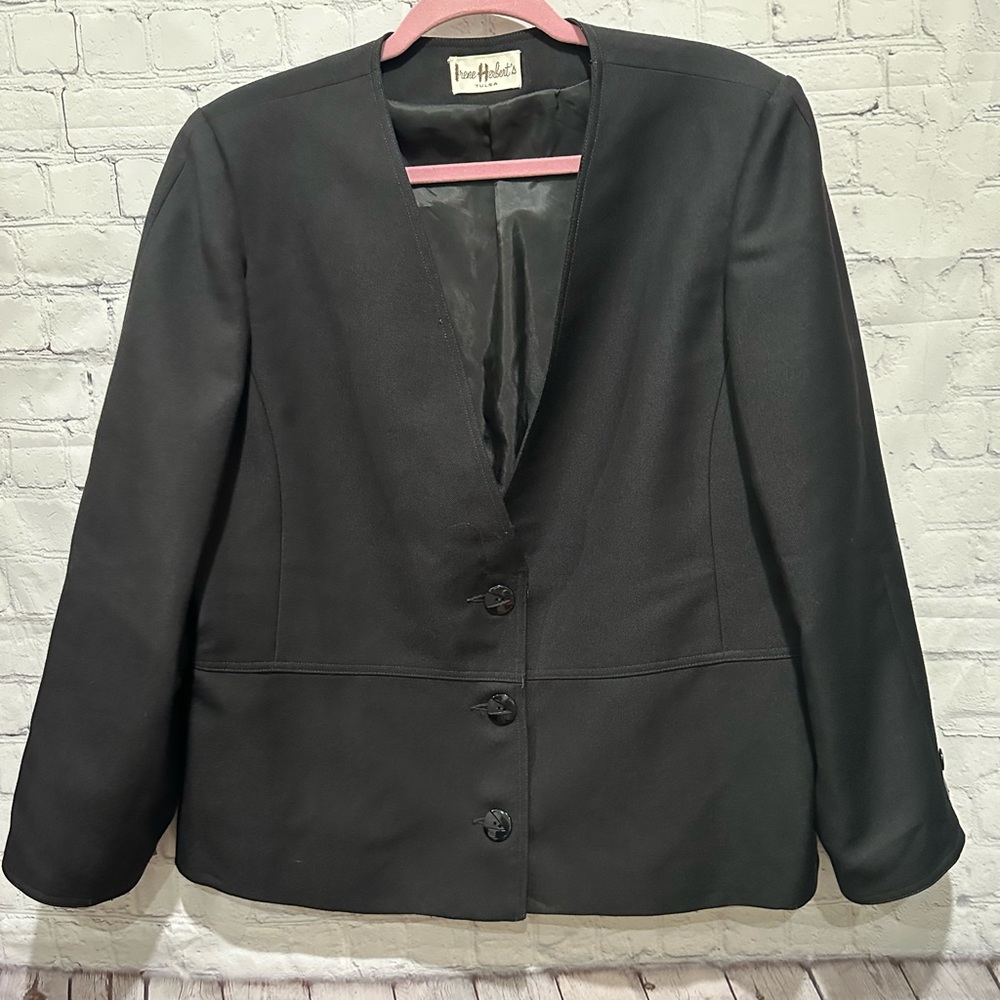 Vintage Irene Herbert’s Tulsa Black Womens Blazer